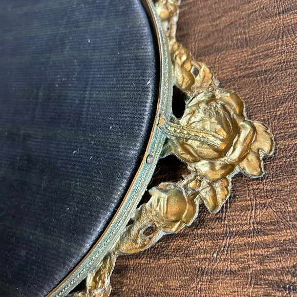 Vintage gold tone Mirror Vanity Tray - Picture 5 of 7